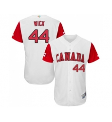 Canada Baseball #44 Rowan Wick White 2017 World Baseball Classic Authentic Team Jersey