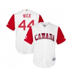 Canada Baseball #44 Rowan Wick White 2017 World Baseball Classic Replica Team Jersey