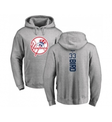 MLB Nike New York Yankees #33 Greg Bird Ash Backer Pullover Hoodie