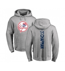 MLB Nike New York Yankees #54 Aroldis Chapman Ash Backer Pullover Hoodie