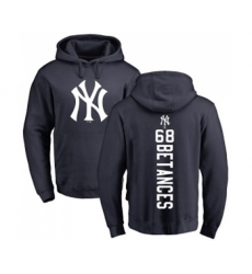 MLB Nike New York Yankees #68 Dellin Betances Navy Blue Backer Pullover Hoodie