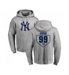 MLB Nike New York Yankees #99 Aaron Judge Gray RBI Pullover Hoodie