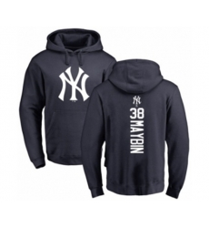 New York Yankees #38 Cameron Maybin Navy Blue Backer Pullover Hoodie