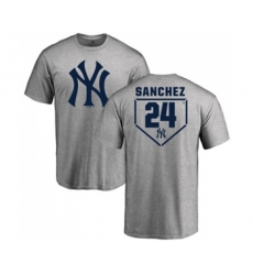 MLB Nike New York Yankees #24 Gary Sanchez Gray RBI T-Shirt
