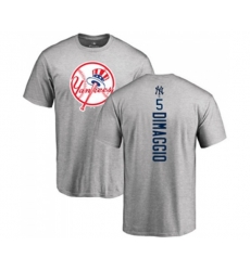 MLB Nike New York Yankees #5 Joe DiMaggio Ash Backer T-Shirt