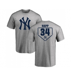 New York Yankees #34 J.A. Happ Gray RBI T-Shirt