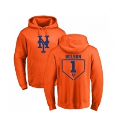 New York Mets #1 Mookie Wilson Orange RBI Pullover Hoodie