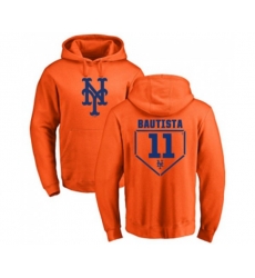 New York Mets #11 Jose Bautista Orange RBI Pullover Hoodie