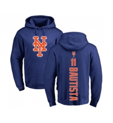 New York Mets #11 Jose Bautista Royal Blue Backer Pullover Hoodie