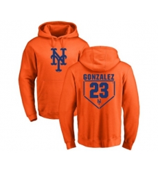New York Mets #23 Adrian Gonzalez Replica Orange Salute to Service Baseball Hoodies