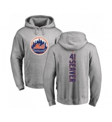 New York Mets #41 Tom Seaver Ash Backer Pullover Hoodie