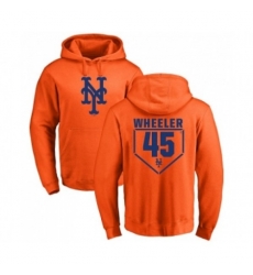 New York Mets #45 Zack Wheeler Orange RBI Pullover Hoodie