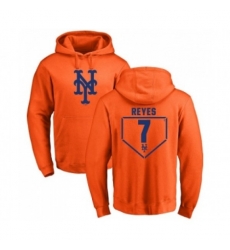 New York Mets #7 Jose Reyes Orange RBI Pullover Hoodie