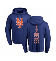 New York Mets #7 Jose Reyes Royal Blue Backer Pullover Hoodie
