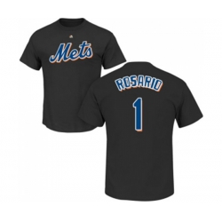 New York Mets #1 Amed Rosario Black Name & Number T-Shirt