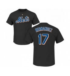 New York Mets #17 Keith Hernandez Black Name & Number T-Shirt