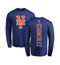 New York Mets #23 Adrian Gonzalez Replica Royal Blue Alternate Road Cool Base Baseball T-Shirt