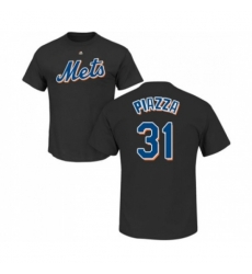 New York Mets #31 Mike Piazza Black Name & Number T-Shirt
