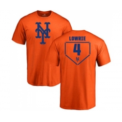 New York Mets #4 Jed Lowrie Orange RBI T-Shirt