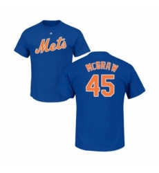 New York Mets #45 Tug McGraw Royal Blue Name & Number T-Shirt