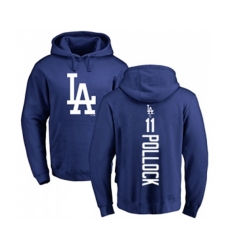 Los Angeles Dodgers #11 A. J. Pollock Royal Blue Backer Pullover Hoodie