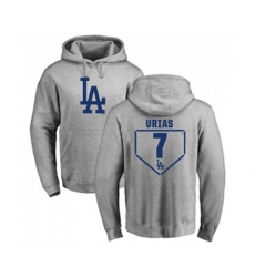 Los Angeles Dodgers #7 Julio Urias Gray RBI Pullover Hoodie