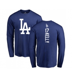 Los Angeles Dodgers #17 Joe Kelly Royal Blue Backer Long Sleeve T-Shirt