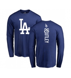 Los Angeles Dodgers #26 Chase Utley Replica Royal Blue Alternate Cool Base Baseball T-Shirt