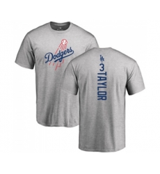 Los Angeles Dodgers #3 Chris Taylor Ash Backer T-Shirt
