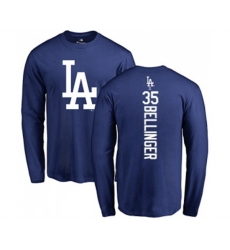 Los Angeles Dodgers #35 Cody Bellinger Royal Blue Backer Long Sleeve T-Shirt