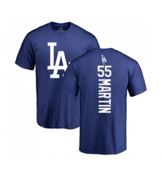 Los Angeles Dodgers #55 Russell Martin Royal Blue Backer T-Shirt