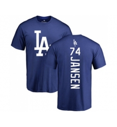Los Angeles Dodgers #74 Kenley Jansen Royal Blue Backer T-Shirt