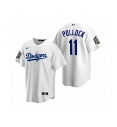 Los Angeles Dodgers A.J. Pollock White 2020 World Series Replica Jersey
