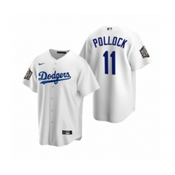 Los Angeles Dodgers A.J. Pollock White 2020 World Series Replica Jersey