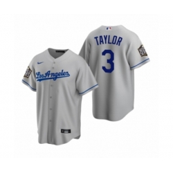Los Angeles Dodgers Chris Taylor Gray 2020 World Series Replica Road Jersey