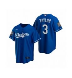 Los Angeles Dodgers Chris Taylor Royal 2020 World Series Replica Jersey