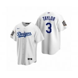 Los Angeles Dodgers Chris Taylor White 2020 World Series Replica Jersey