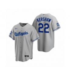 Los Angeles Dodgers Clayton Kershaw Gray 2020 World Series Champions Road Replica Jersey