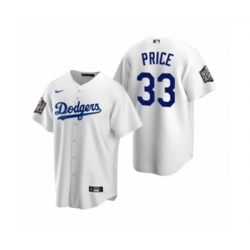 Los Angeles Dodgers David Price White 2020 World Series Replica Jersey