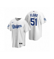 Los Angeles Dodgers Dylan Floro White 2020 World Series Champions Replica Jersey