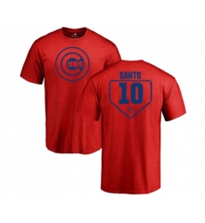 MLB Nike Chicago Cubs #10 Ron Santo Red RBI T-Shirt
