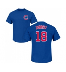 MLB Nike Chicago Cubs #18 Ben Zobrist Royal Blue Name & Number T-Shirt
