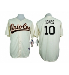 Baltimore Orioles #10 Adam Jones Cream 1954 Turn Back The Clock Throwback Stitched Baseball Jersey