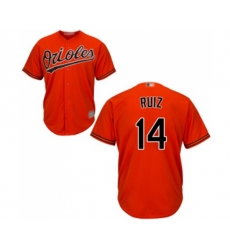 Baltimore Orioles #14 Rio Ruiz Replica Orange Alternate Cool Base Baseball Jersey