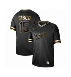 Baltimore Orioles #15 Chance Sisco Authentic Black Gold Fashion Baseball Jersey