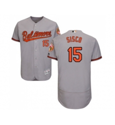 Baltimore Orioles #15 Chance Sisco Grey Road Flex Base Authentic Collection Baseball Jersey