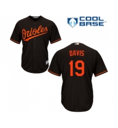Baltimore Orioles #19 Chris Davis Replica Black Alternate Cool Base Baseball Jersey