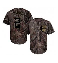Baltimore Orioles #2 J.J. Hardy Authentic Camo Realtree Collection Flex Base Baseball Jersey