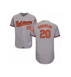 Baltimore Orioles #20 Frank Robinson Grey Flexbase Authentic Collection MLB Jersey