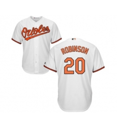Baltimore Orioles #20 Frank Robinson Replica White Home Cool Base Baseball Jersey